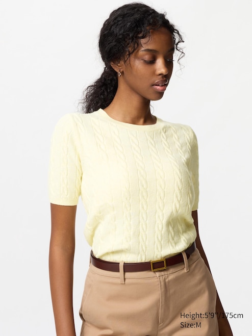 J Crew Womens Sweaters Short Sleeve Crew Short-sleeve Cashmere T