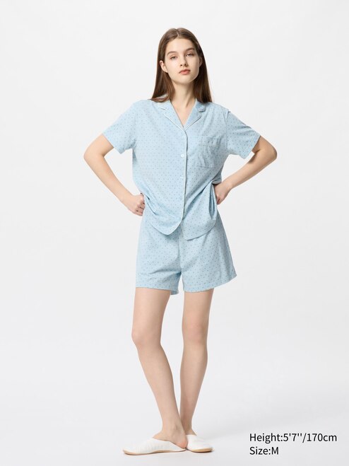 WOMEN'S AIRISM COTTON SHORT SLEEVE PAJAMAS UNIQLO PH