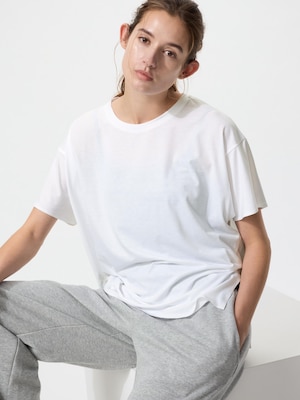 AIRism Relaxed Crew Neck Short Sleeve T-shirt