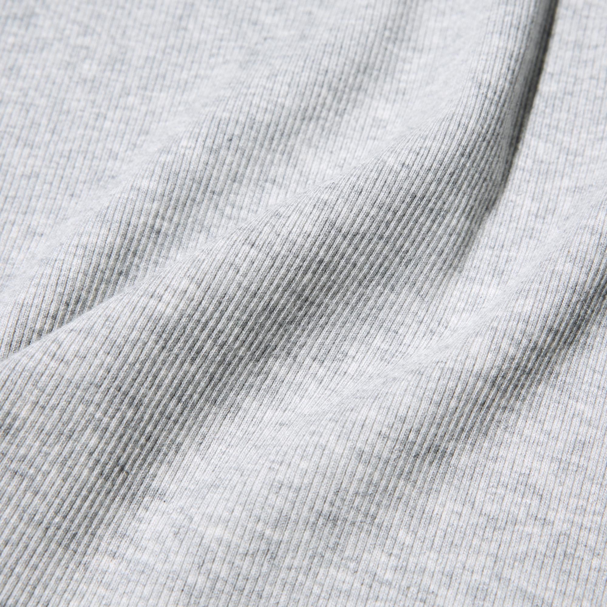 Soft, comfortable cotton-rayon blend ribbed fabric.