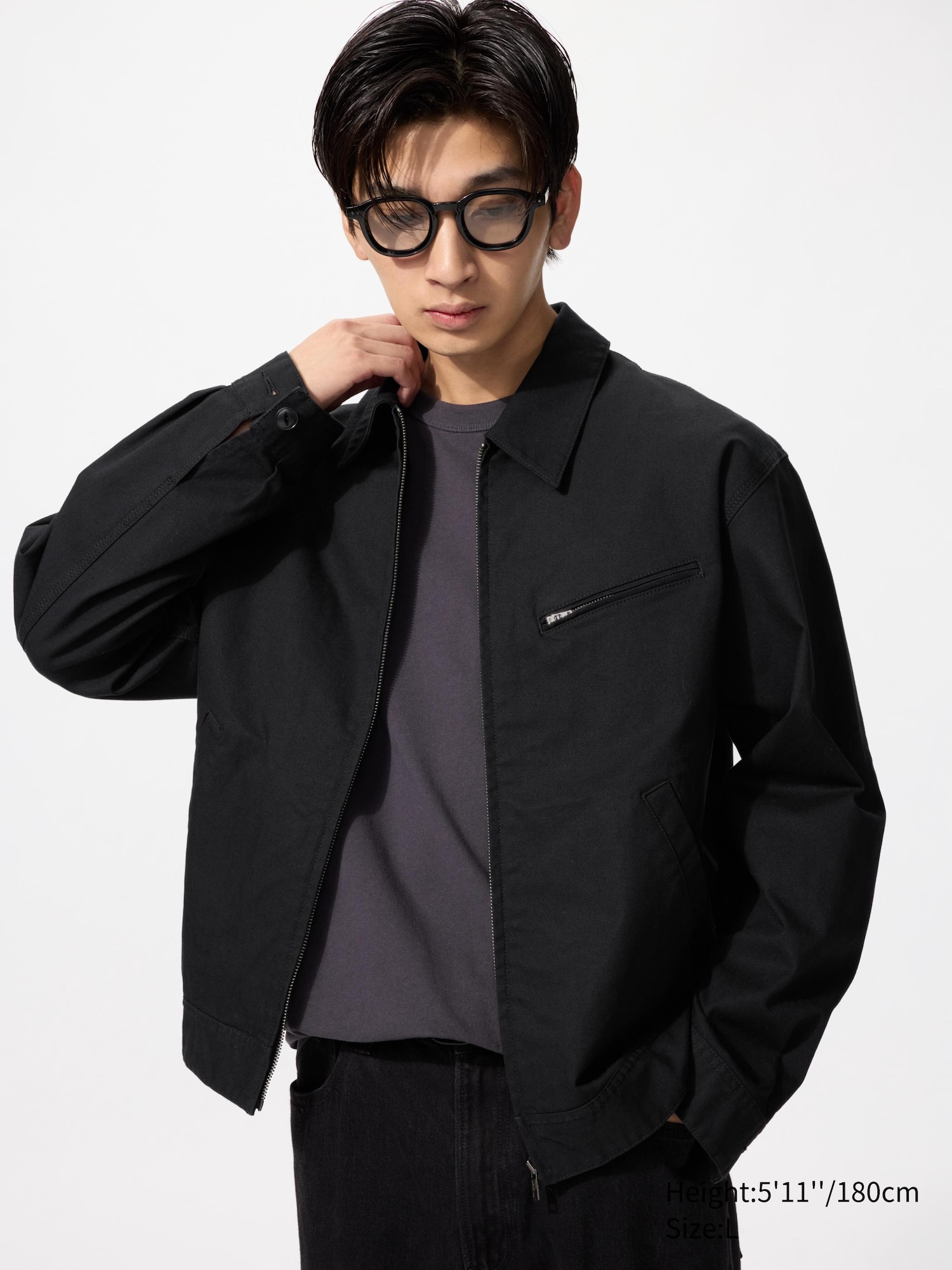 ジャケット・アウター OVERCOAT Tropical Wool Zip-Up Blouson Tropical Wool Zip-up Blouson in Charcoal – OVERCOAT
