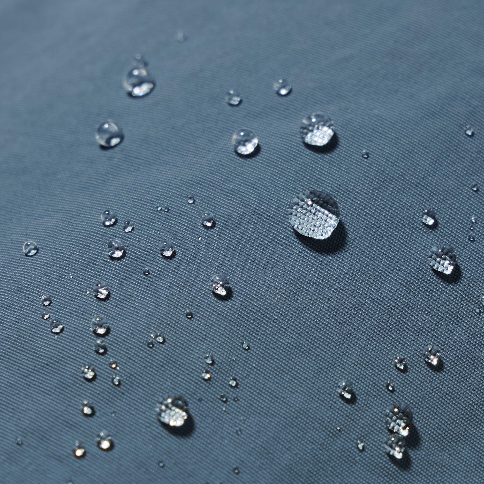 Water-repellent finish protects against light rain. *The finish is not permanent.
