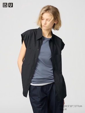 Sleeveless Long Shirt