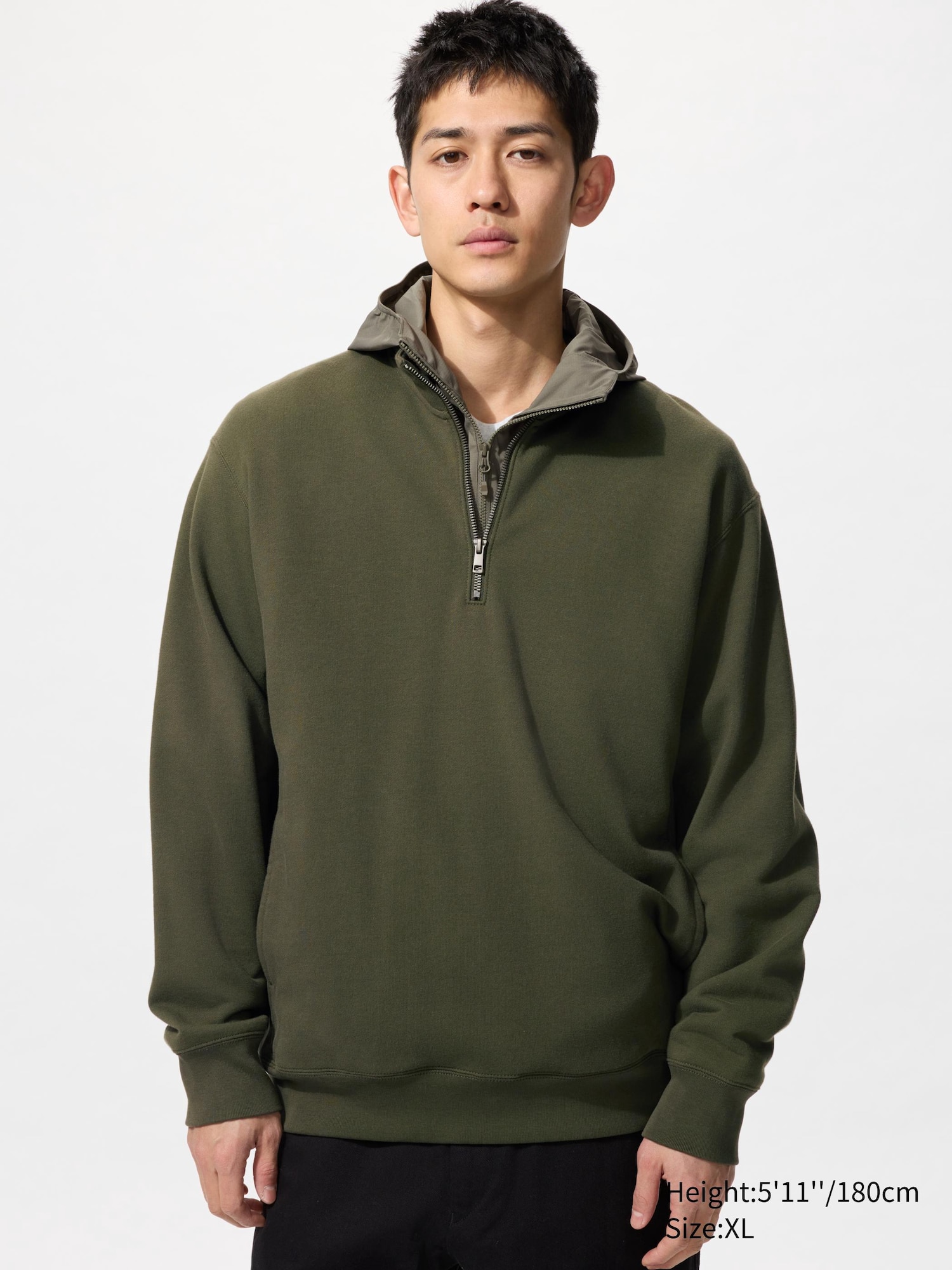 Half zip pullover sweatshirt hotsell