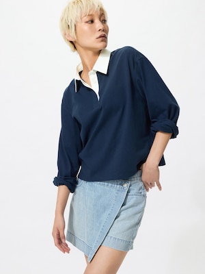 Drapey Denim Skort