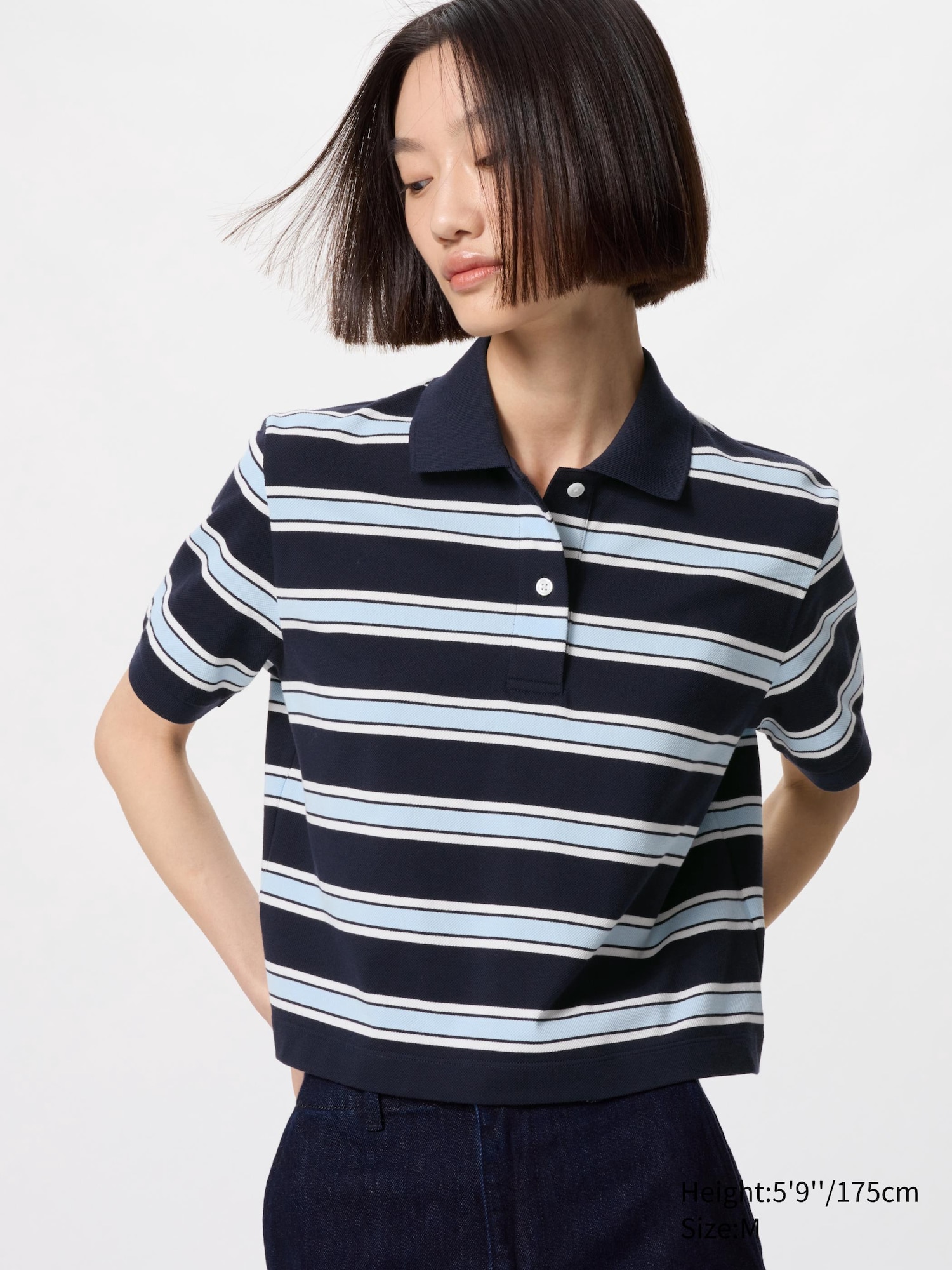 WOMEN'S CROPPED POLO SHIRT | UNIQLO PH