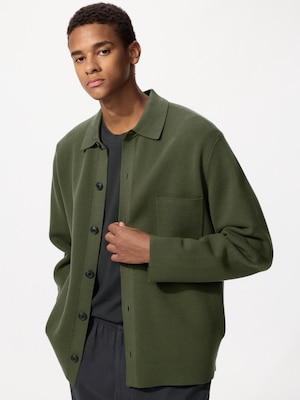 Milano Ribbed Shirt Collar Cardigan
