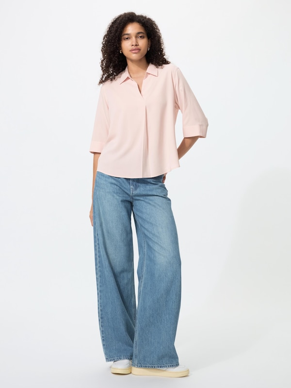 Rayon Skipper Collar 3/4 Sleeve Blouse