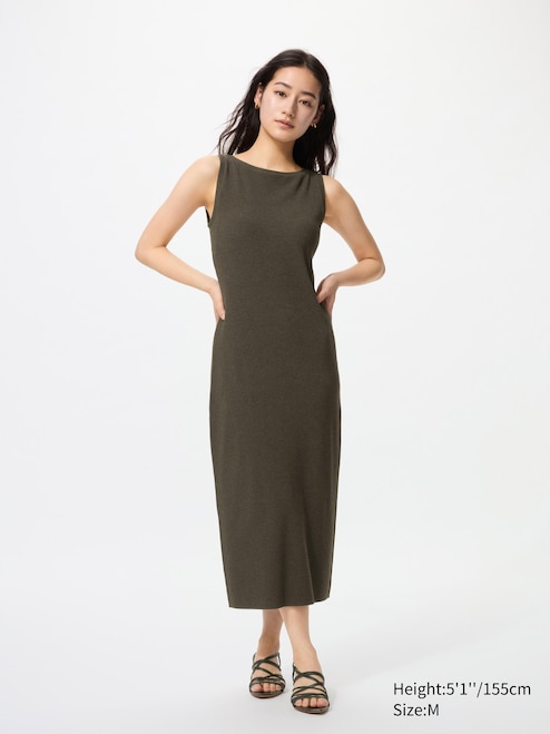 WOMEN'S WASHABLE KNIT SLEEVELESS BRA DRESS | UNIQLO PH