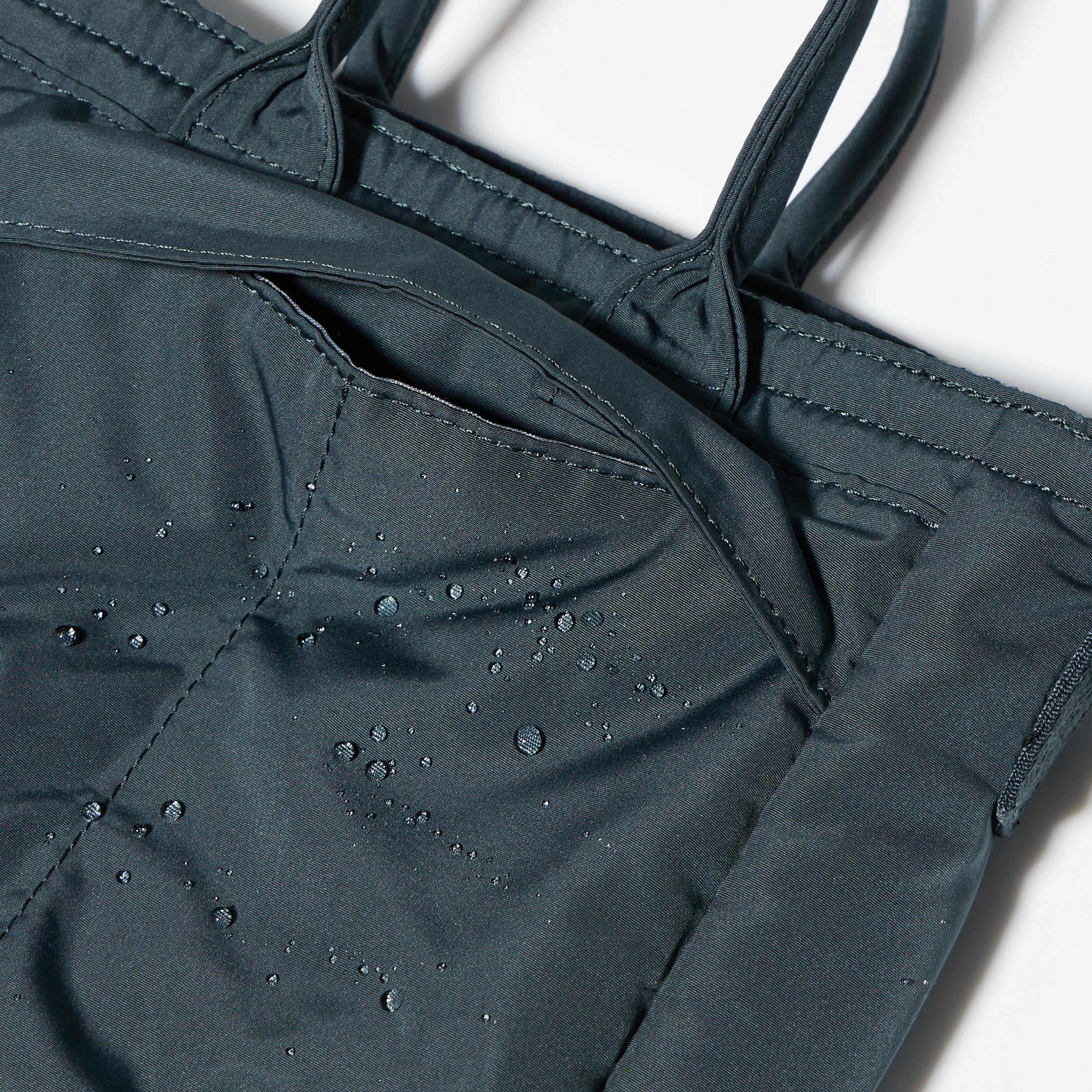 Bahan fungsional yang memiliki lapisan tahan angin dan water repellent. *Bahan dilapisi dengan lapisan water-repellent sehingga efeknya tahan lebih lama. Lapisan ini tidak permanen.