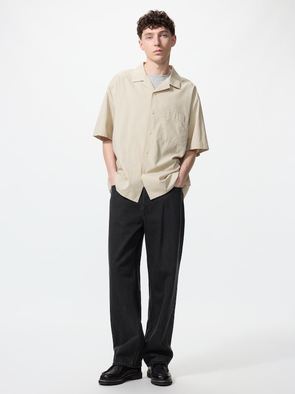 Open Collar Short Sleeve Shirt
