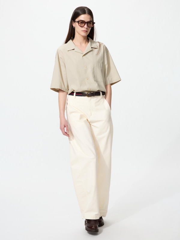 Open Collar Short Sleeve Shirt