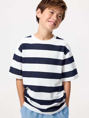 AIRism Cotton Striped Crew Neck T-Shirt