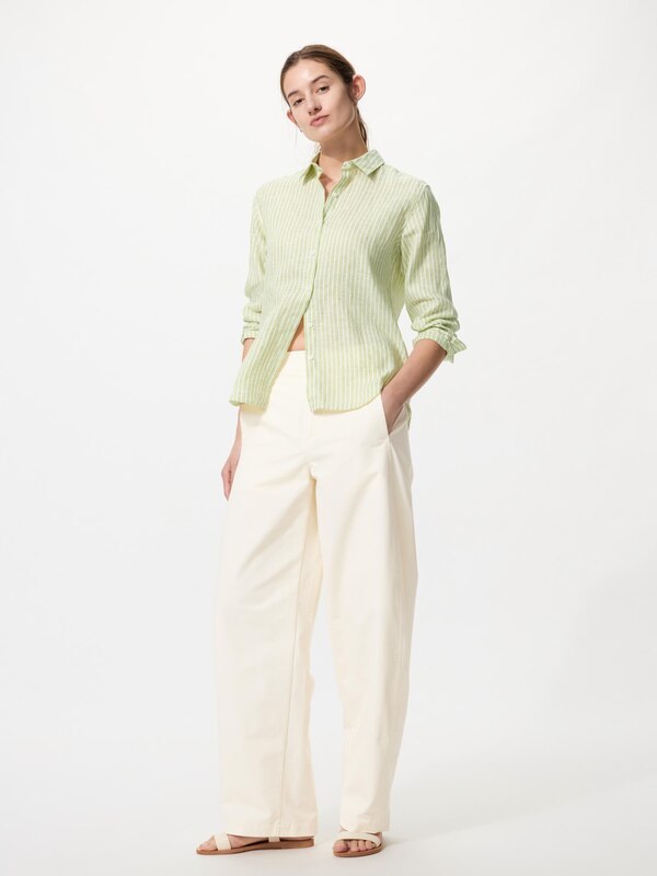 Premium Linen Long Sleeve Shirt Striped