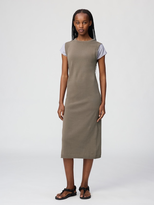 uniqlo cotton blend knit sleeveless dress Women's 3D | Stardust
