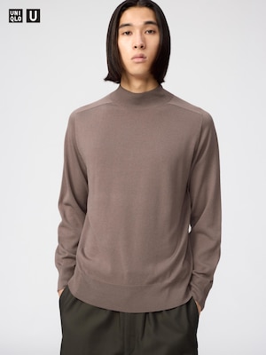 3D Knit Mock Neck Sweater