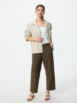 Cotton Relaxed Ankle Pants