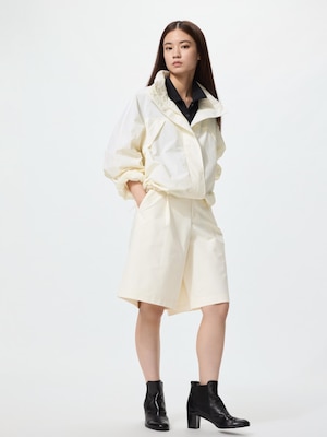 Jersey Pleated Long Shorts