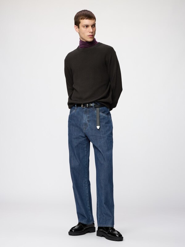 Merino Blend Crew Neck Sweater