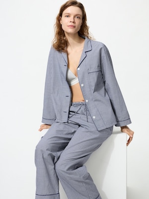 Cotton Pajamas Long Sleeve | Gingham Check