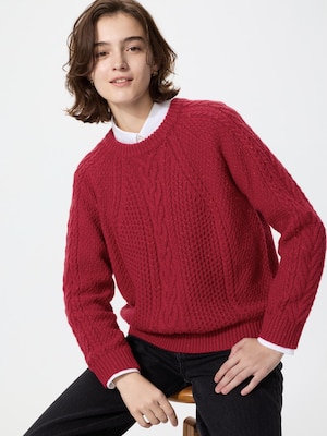 Low Gauge Cable Crew Sweater