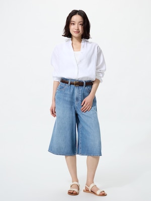 Drapey Denim Culotte