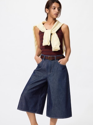 Drapey Denim Culotte