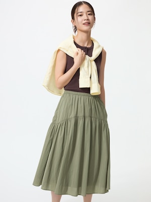 Nylon Gather Skirt