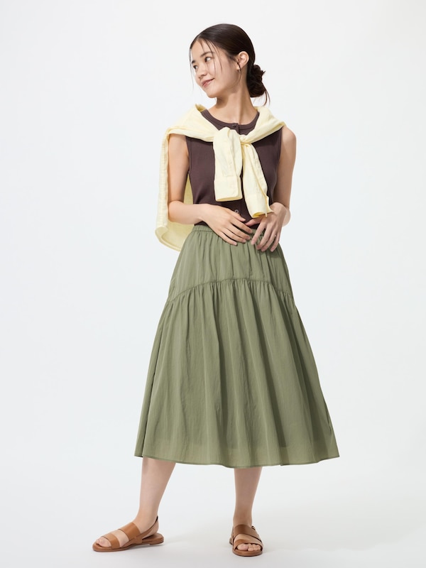 Nylon Gather Skirt