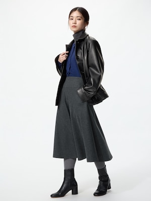 Brushed Jersey Flare Skirt