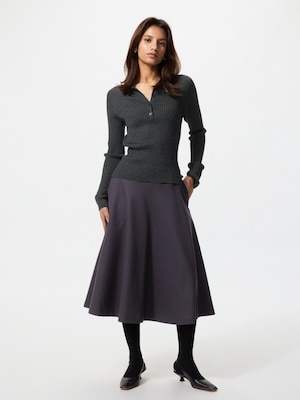 Brushed Jersey Flare Skirt