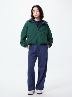 Warm Pile Lined Sweat Wide Pants