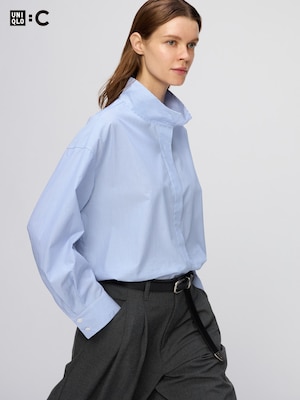 Cotton Stand Collar Shirt