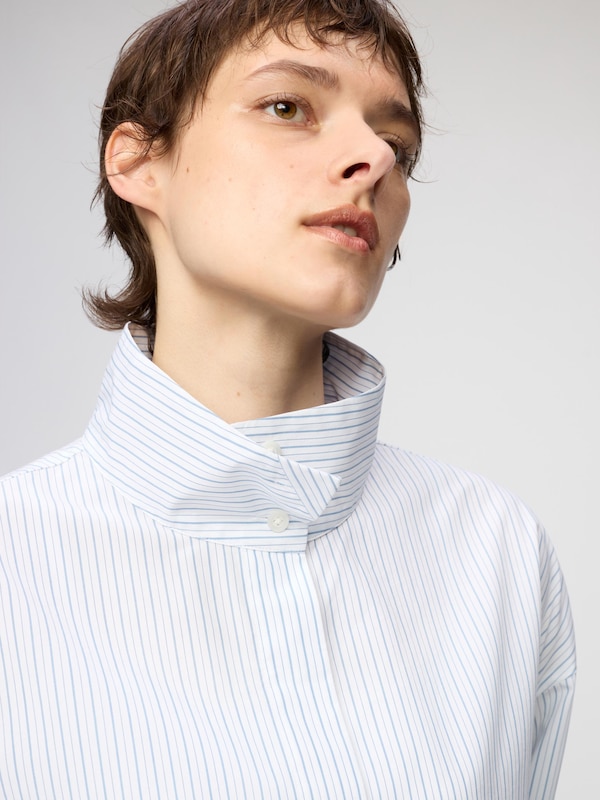 Cotton Stand Collar Shirt