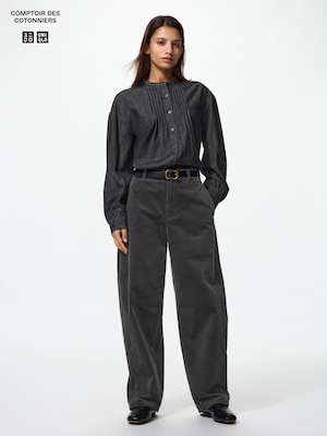Corduroy Barrel Leg Pants