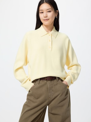 Smooth Cotton Polo Sweater