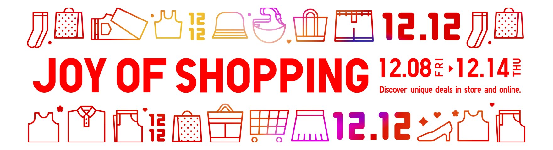 Joy of shopping banner