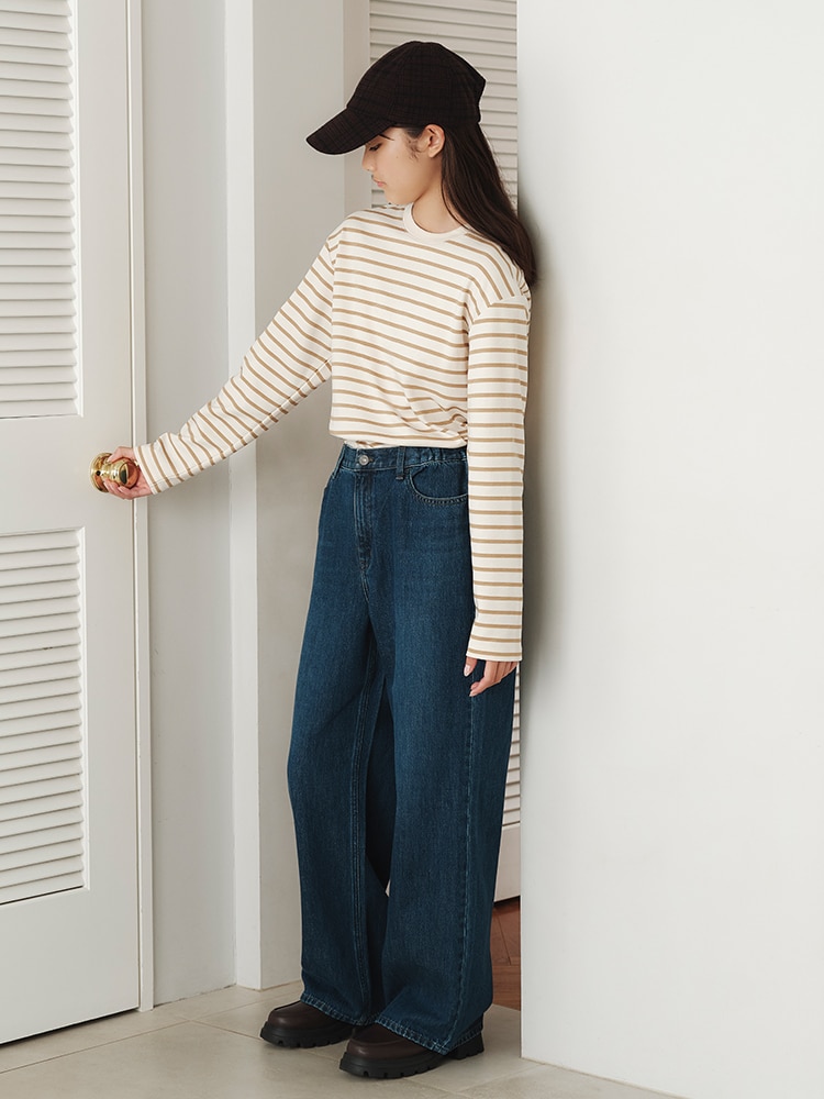 エアリズムコットンクロップドT×ショートパンツ_梶原叶渚