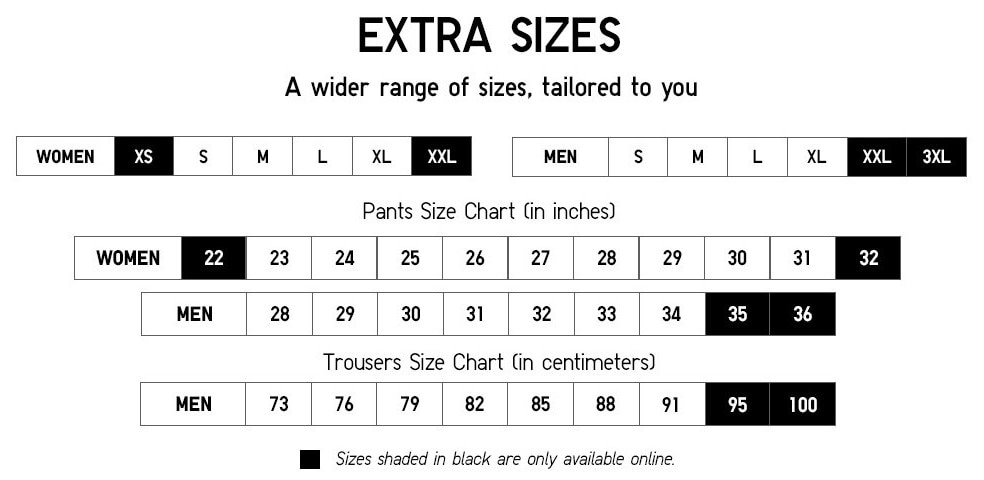 Large & small sizes
