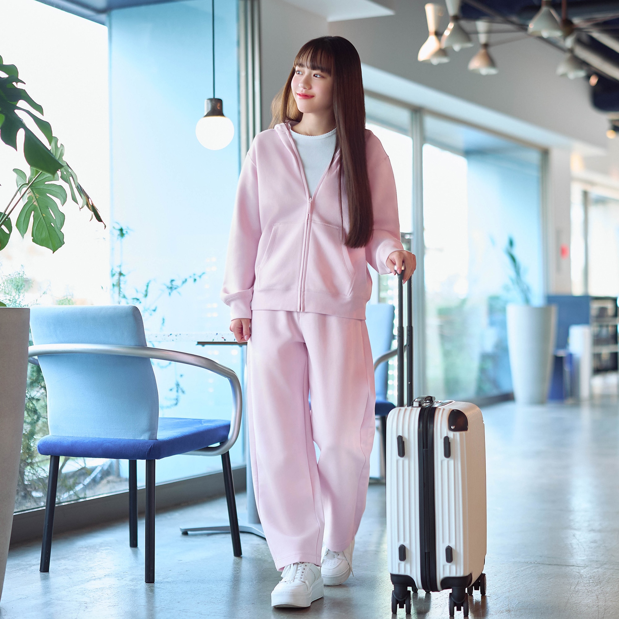 エアリズムコットンクロップドT×ショートパンツ_梶原叶渚