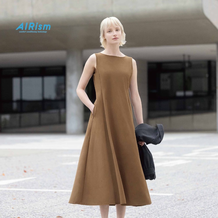 AIRISM SEAMLESS BOAT NECK LONG T-SHIRT