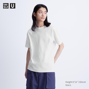 uniqlo cropped crew neck t shirt