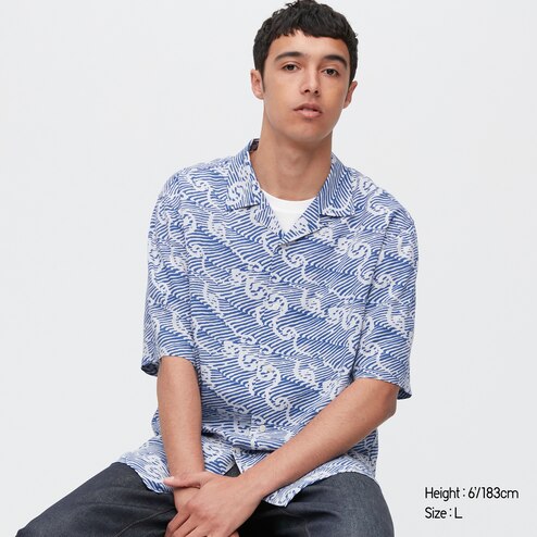 open collar short sleeve shirt uniqlo