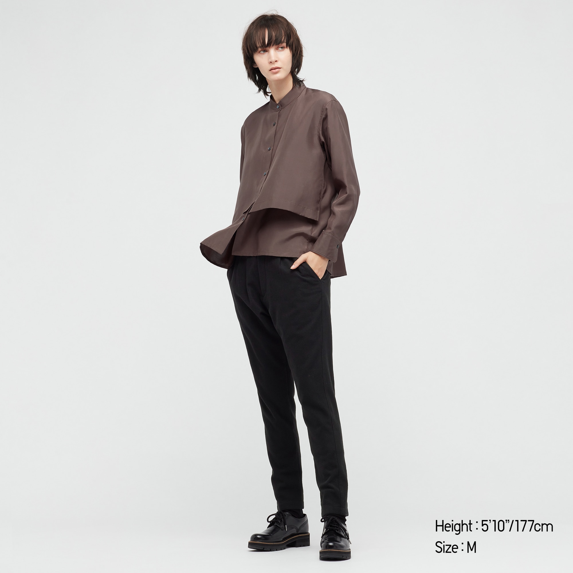 WOMEN'S +J SILK LONG SLEEVE BLOUSE | UNIQLO SG