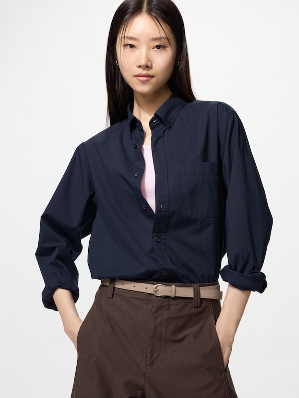 Extra Fine Cotton Broadcloth Long Sleeve Shirt