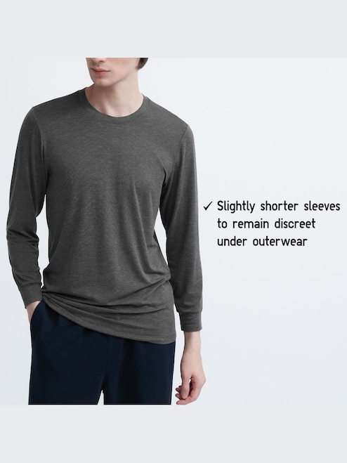 MEN'S HEATTECH COTTON CREW NECK LONG SLEEVE T-SHIRT (EXTRA WARM