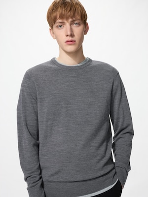 Merino Crew Neck Long Sleeve Sweater