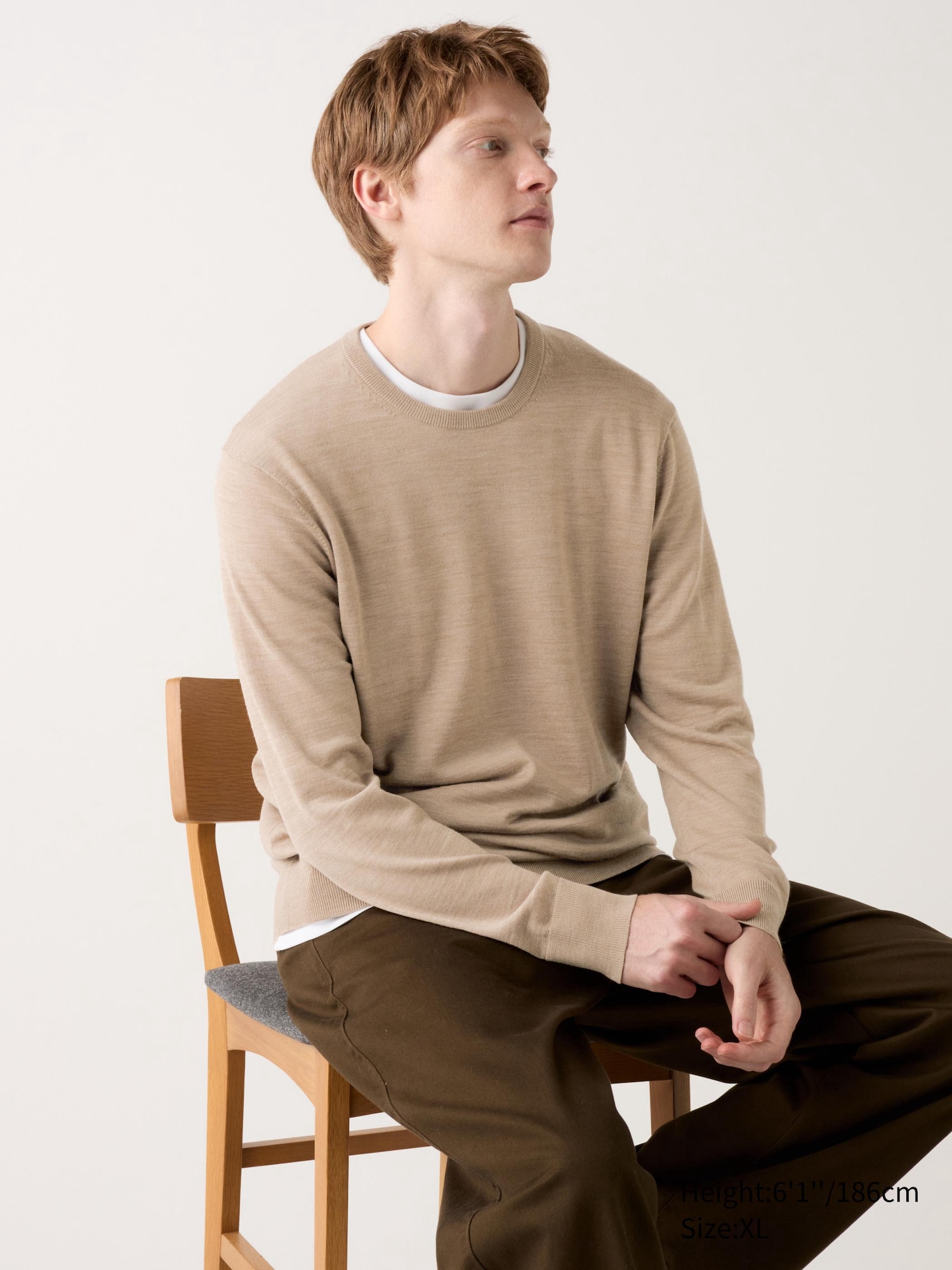 Uniqlo extra fine merino crew neck sweater sale