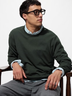 Merino Crew Neck Long Sleeve Sweater