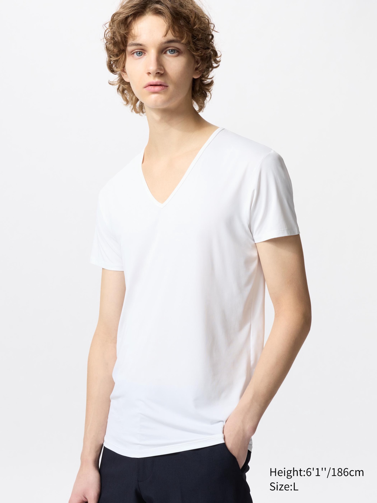 Low v neck t shirt hotsell